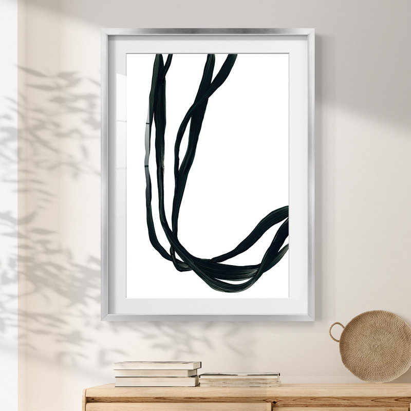 Onyx Ribbon II -Framed Print