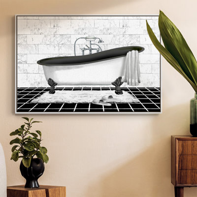 Modern Bath II-Framed Gallery Wrapped Canvas