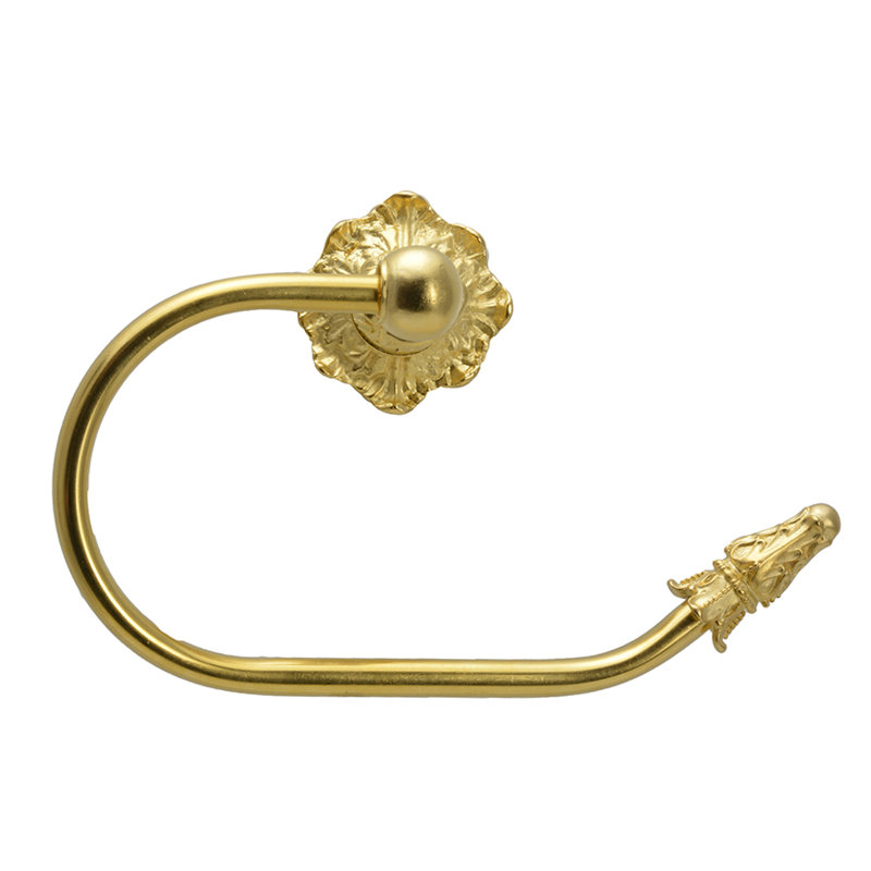Acanthus swing tissue smooth ring right Renaissance style in Oil Rub Bronze, Gold
