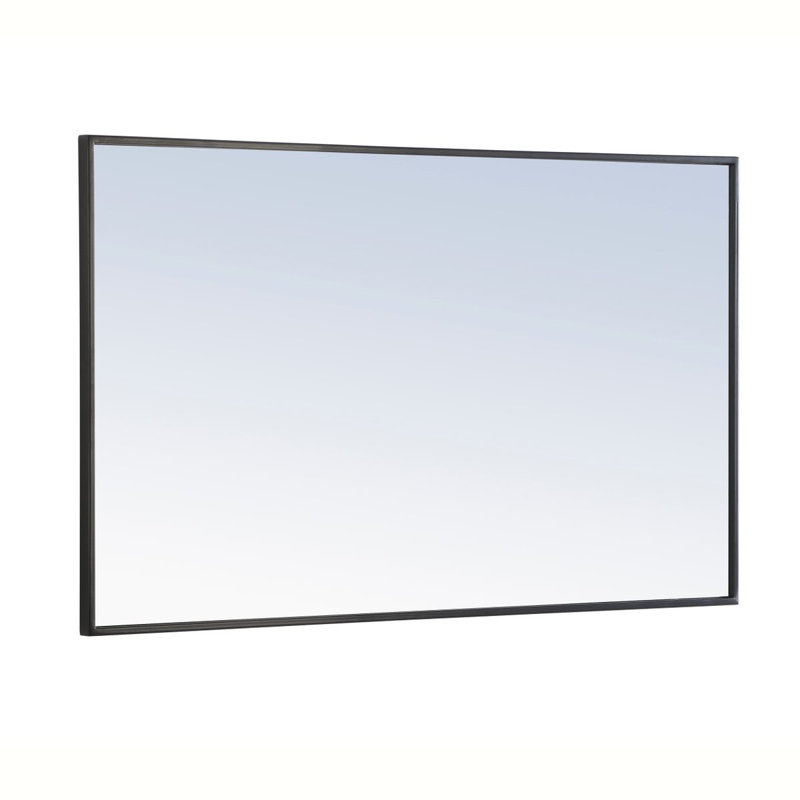 Miroir mural Sabine, 40 po x 24 po, Noir