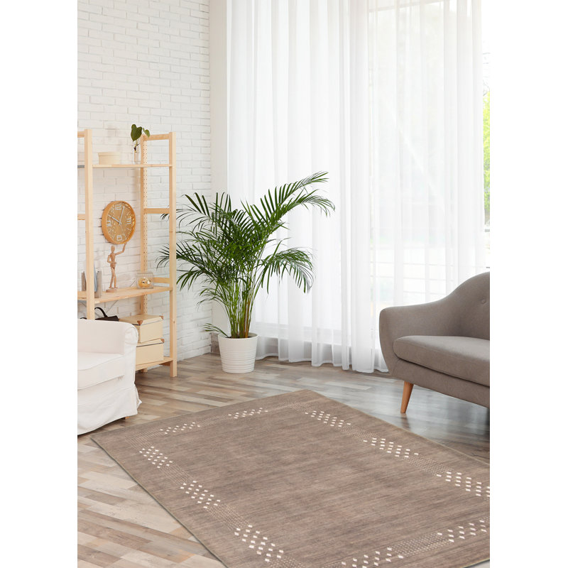 Tapis gris Kashkuli Gabbeh 4 pi 8 po x 6 pi 6 po