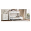 Lit escamotable simple avec 3 tiroirs de rangement - Lit mural blanc compact pour les petites pièces