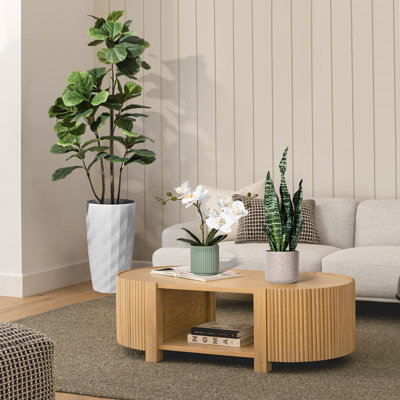 Artificial Fiddle Leaf Fig Tree with plants indoor decor home and office