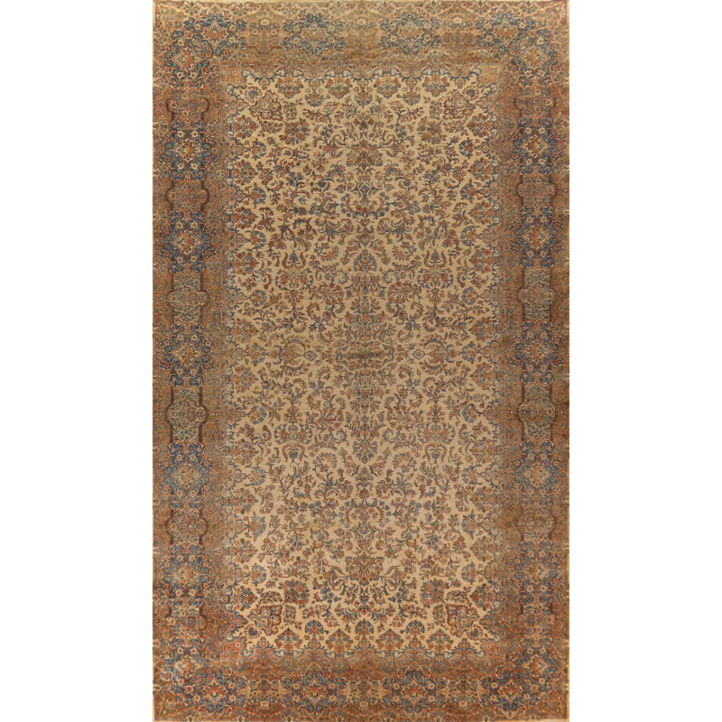 Tapis traditionnel à teinture végétale pré-1900 11 x 20