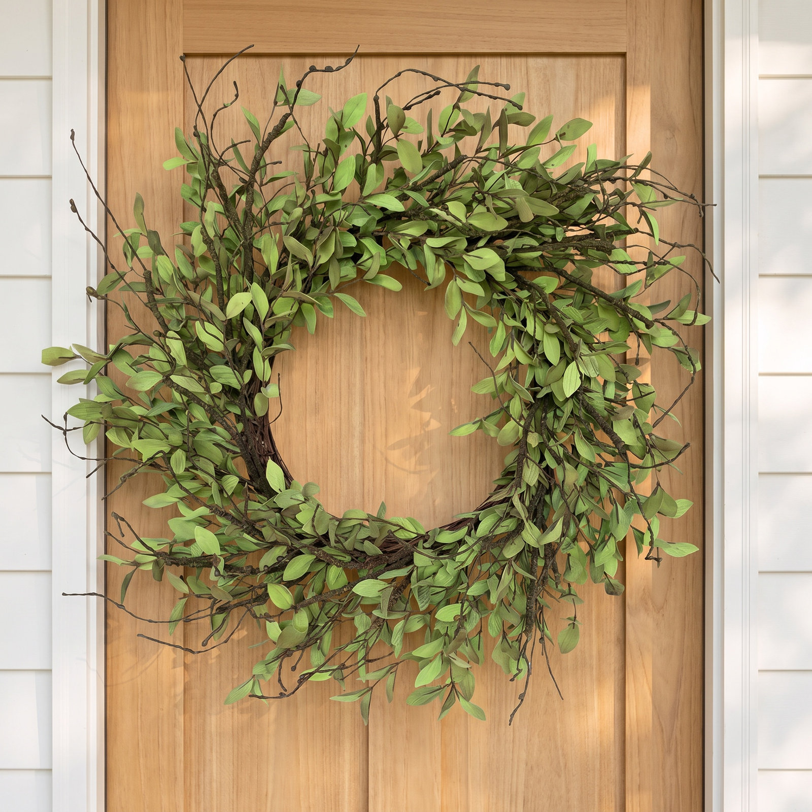 24" Handcrafted Foliage, Twig No Holiday Wreath