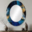 Abstract Geode Gold And Blue Marble IV - Marble Abstract Round Mirror Wall Decor_MTMIR58577-1735434193-1735434198