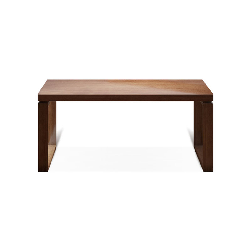 Bureau rectangulaire en bois massif noyer clair, H 29,53 po x l 62,99 po x P 23,62 po