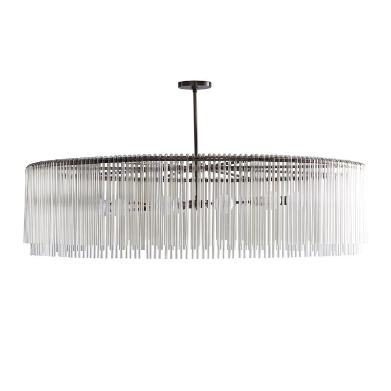 Royalton Chandelier, Soft Silver, 20" H x 60" W x 60" D, 12