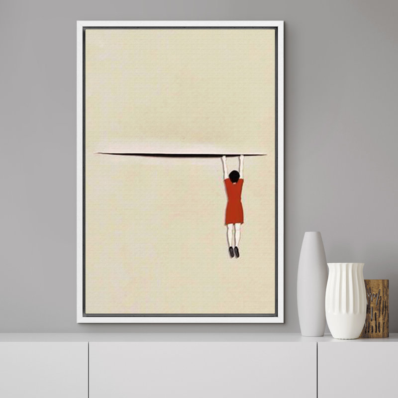 Hang On, White, 36" H x 24" W