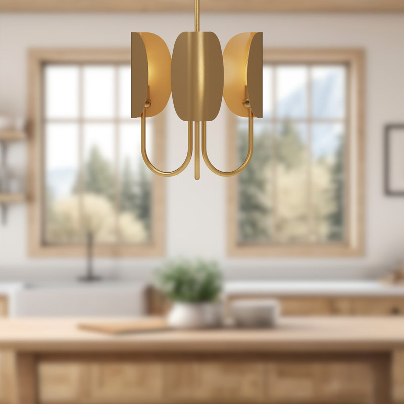 Calline 3 - Light Classic / Traditional Chandelier, Aged Gold