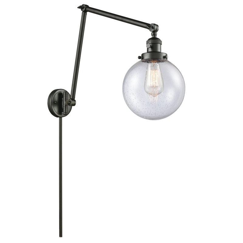 Chippewa Plug-in Swing Arm Sconce, Seedy, Incandescent, Oil Rubbed Bronze