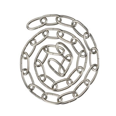 Aspen Creative 21114-31,Steel 3 Feet Heavy Duty Chain For Hanging Up Maximum Weight 60 Pounds-Lighting Fixture/Swag Light/Plant In Brushed Nickel.8 Gauge.