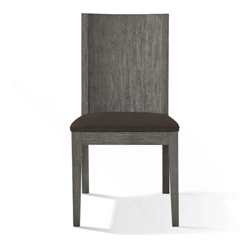 Chaise de salle à manger en bois d'acajou de 38 po avec dossier Axel