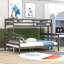 Lit simple superposé au-dessus de grand lit simple en bois avec motif détachable-331536747