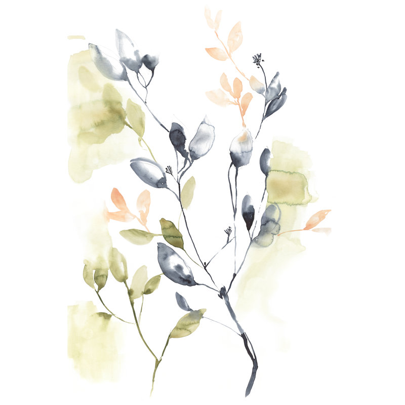 Douces feuilles I, H 12 po x l 8 po