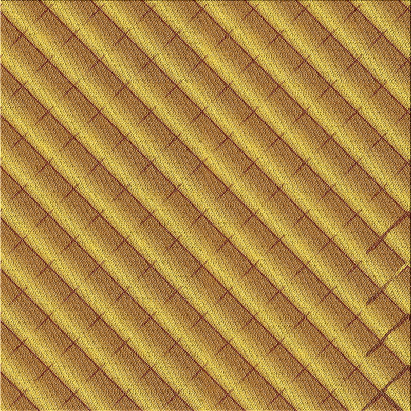Tapis jaune moutarde tissé à la machine, Carré 8 pi