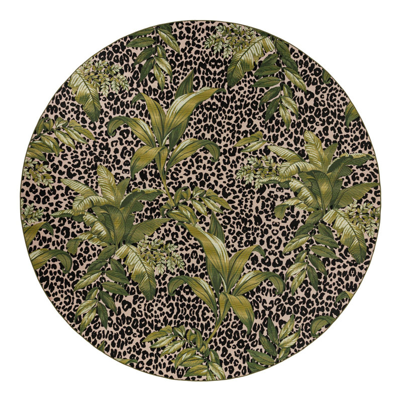 Asuna Green_Unique Loom Andromeda Outdoor Modern Rug, Round 12'