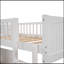 Lit simple superposé avec lit mezzanine attaché et deux tiroirs-1807155633