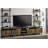 Retro Oak Black 2-Shelf Console