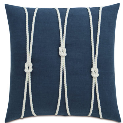 Nautical Linen Square Pillow Cover & Insert