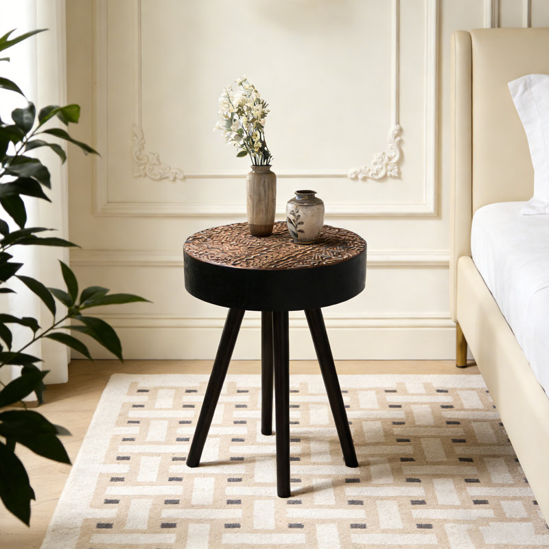 Table d'appoint 15,7 "Farmhouse, Brun