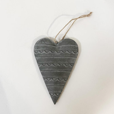 Heart With Lines Pattern Hanging Ornament