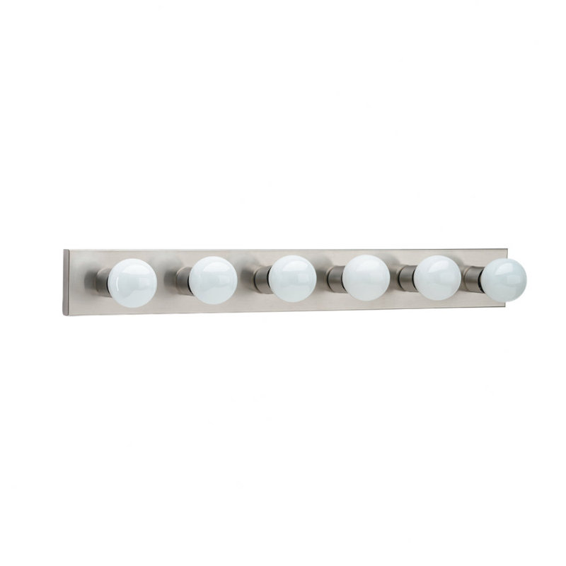 Center Stage Six Light Wall / Bath from Generation Lighting , Brushed Stainless