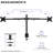 Telescoping Dual Monitor Desk Mount