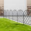 61cm H x 33cm W Metal Garden Border Fence, Diamond Mesh, 10/25 Pack, Black-1439740461