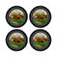 Sous-verres ronds en cuir noir Vegan-119015123