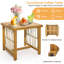 Antoan 2 - Person Acacia Solid Wood Patio Dining Set Square Table with Cushions Included