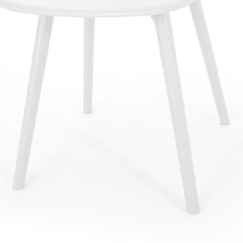 Weather- Outdoor Chair - White Polypropylene With Frame And Diamond Mesh Seat Stable Frame, , Style, White