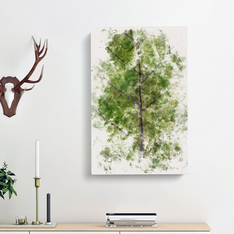Leaf Lines - Wrapped Canvas, 50cm H x 35cm W x 3cm D