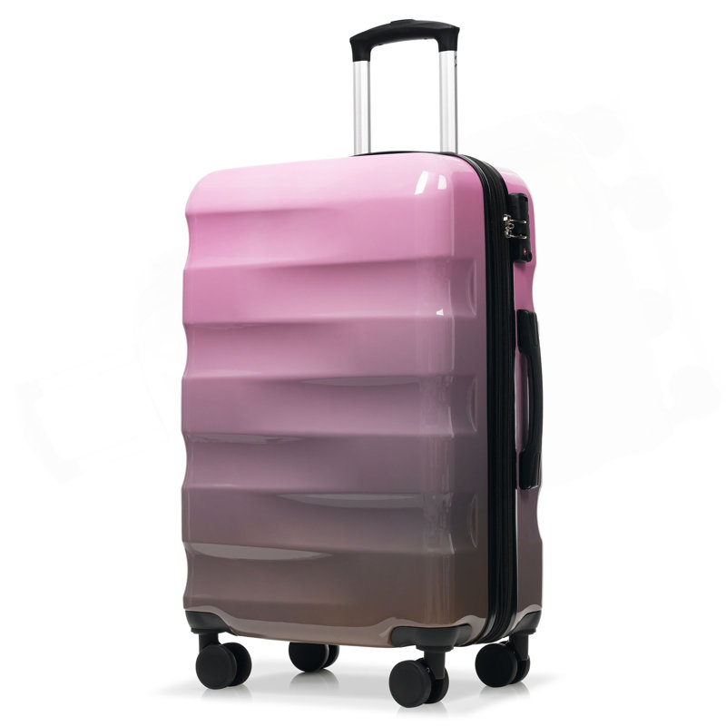 Ensemble de valises 3 pièces - Valises rigides avec roulettes et verrou TSA, léger et durable PC + ABS, conception extensible brillante et vibrante pour le voyage (20 po / 24 po / 28 po)