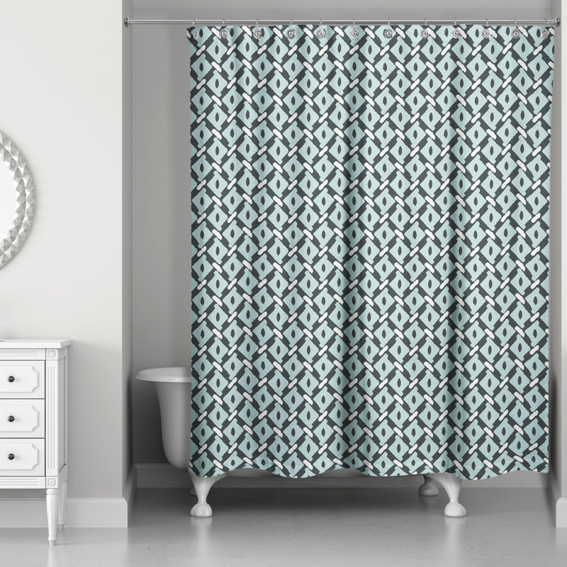 Whimsical Diamond Shower Curtain, Gray