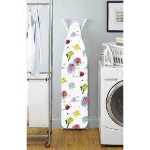 19.68”x55” Padded Ironing Board Cover , Cotton Iron Cover with Padding Heat  Reflective Heavy Duty Pad,Black 
