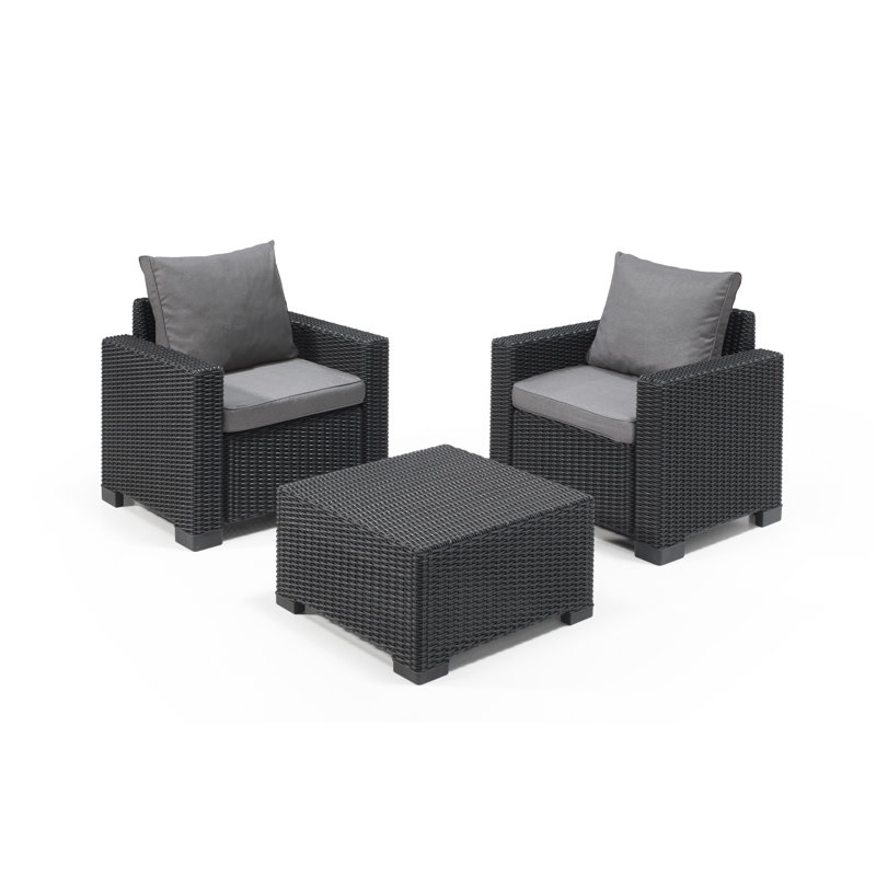 Keter California 2 Seater Outdoor Garden Furniture Balcony Set