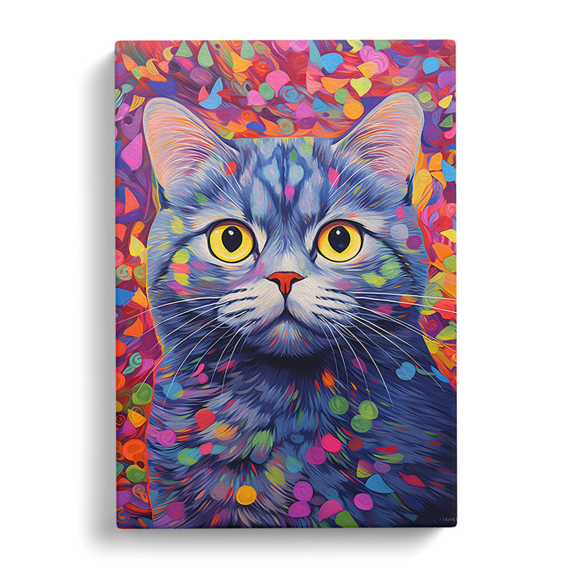 Cat Orphism - Wrapped Canvas, 50cm H x 35cm W x 3cm D