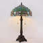 Lampe de table Tiffany en verre coloré vert 12 x 12 x 21 pouces