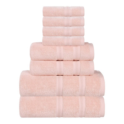 Smart Quick-Dry Zero Twist Cotton 8-Piece Towel Set