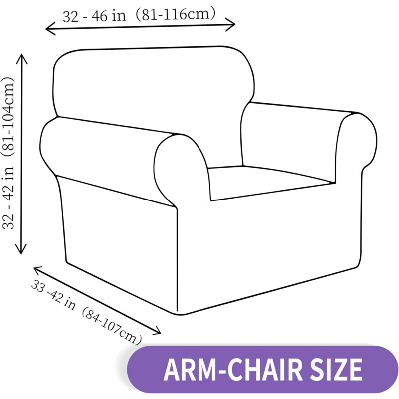 Housses de chaise avec accoudoirs pour le salon Haut extensible Spandex Pet