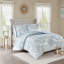 Ensemble de housse de couette réversible à motif floral en coton pour lit double / grand 3 pièces
