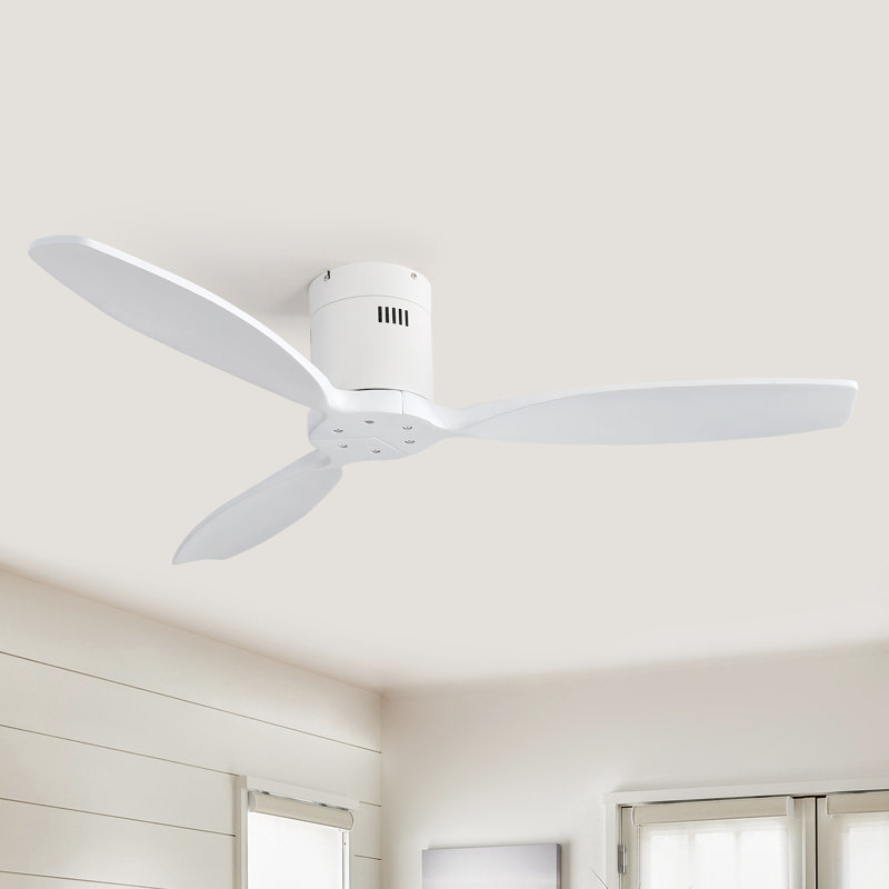 Ventilateur de plafond encastré à 3 pales 52 po Rachel, Blanc