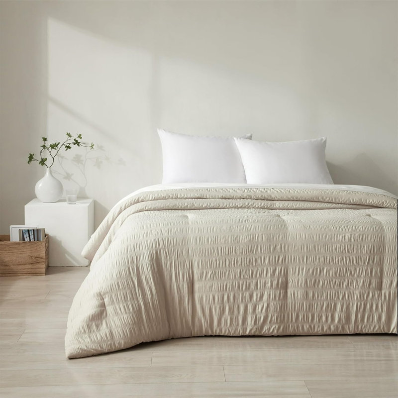 Stylehouse Ultra Soft Crinkle Comforter, Tan, Twin Comforter