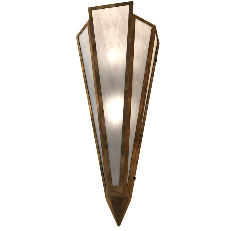 Brum 2 - Light Flush Mounted Sconce, Antique Copper, White