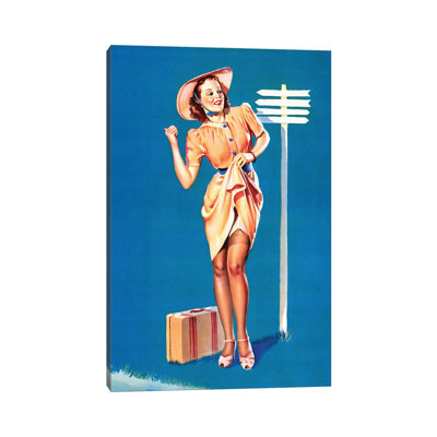 «Kneading a Lift Pin-up» par Gil Elvgren par Piddix - peinture sur toile tendue
