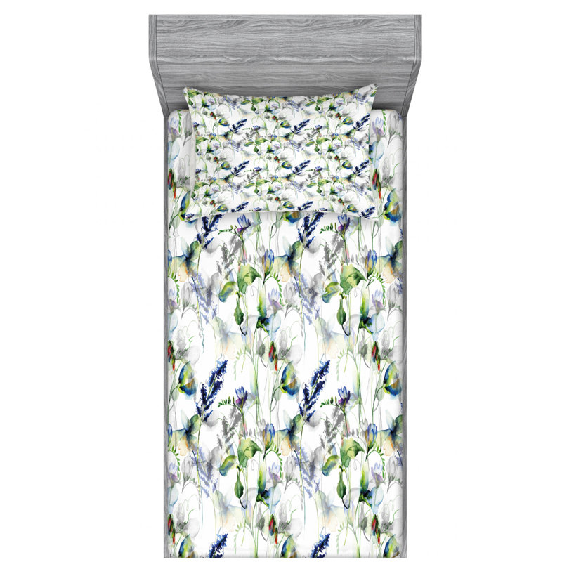 Microfiber Floral Sheet Set
