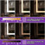 Armoire à pharmacie de salle de bain de 76 cm (30 pouces) avec éclairage DEL, miroir, étagères personnalisables, compatible avec les installations encastrées et en saillie.