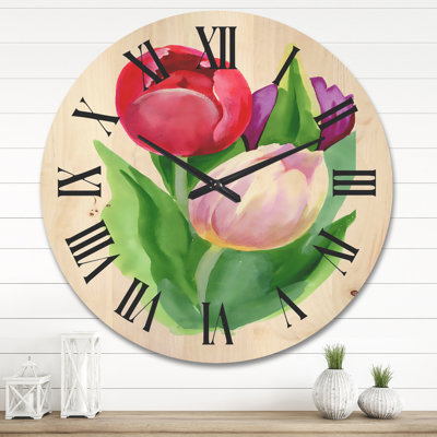 Horloge murale en bois