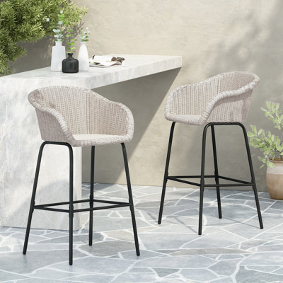 Tabouret de bar d'extérieur en métal Ladd